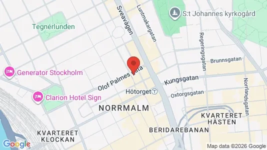 Kontorslokaler att hyra i Stockholm Innerstad - kort over placeringen