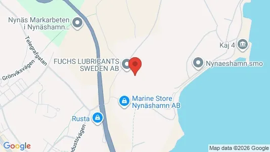 Industrilokaler att hyra i Nynäshamn - kort over placeringen
