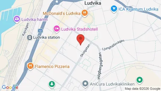 Kontorslokaler att hyra i Ludvika - kort over placeringen