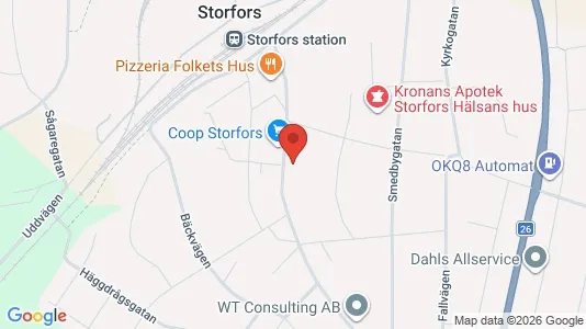 Affärslokaler till försäljning i Storfors - Bild från Google Street View