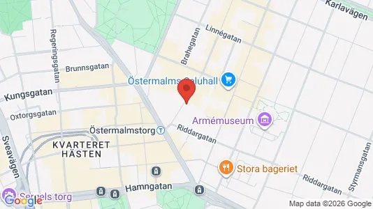 Kontorslokaler till försäljning i Östermalm - Bild från Google Street View