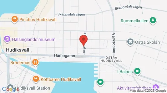 Affärslokaler till försäljning i Hudiksvall - Bild från Google Street View