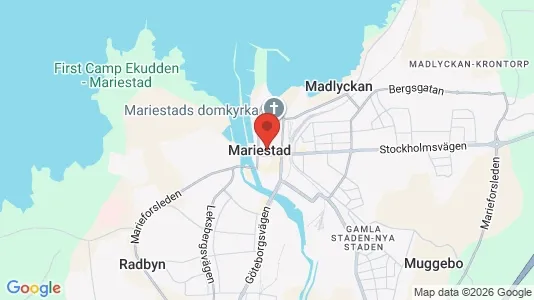 Affärslokaler att hyra i Mariestad - Bild från Google Street View