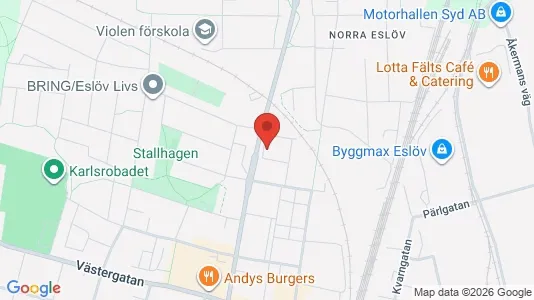 Affärslokaler att hyra i Eslöv - Bild från Google Street View