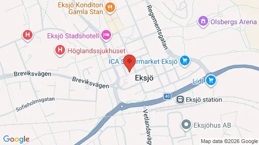 Affärslokaler att hyra i Eksjö - Bild från Google Street View
