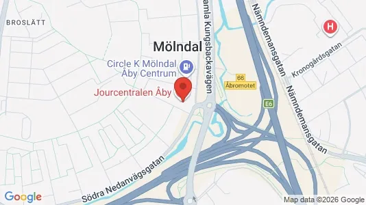Affärslokaler att hyra i Mölndal - kort over placeringen