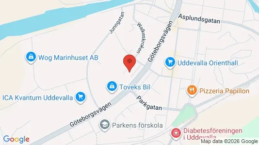 Affärslokaler att hyra i Uddevalla - Bild från Google Street View