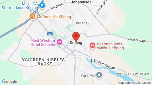 Affärslokaler att hyra i Köping - Bild från Google Street View