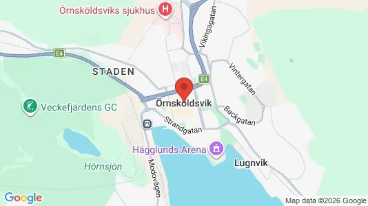 Affärslokaler att hyra i Örnsköldsvik - Bild från Google Street View