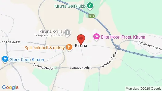 Affärslokaler att hyra i Kiruna - Bild från Google Street View