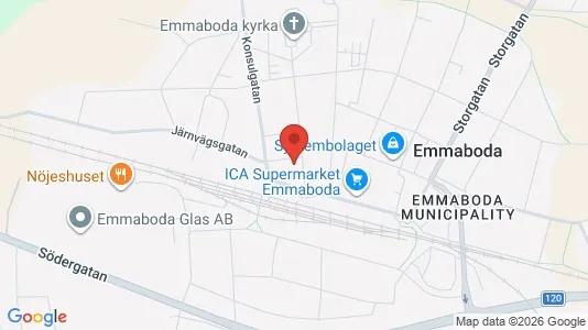 Affärslokaler till försäljning i Emmaboda - Bild från Google Street View