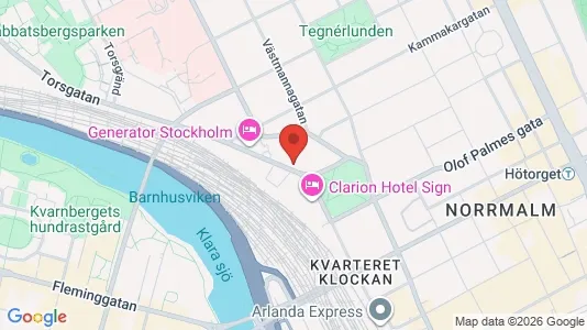 Kontorslokaler att hyra i Stockholm Innerstad - kort over placeringen
