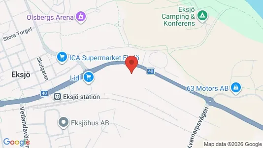 Affärslokaler till försäljning i Eksjö - Bild från Google Street View