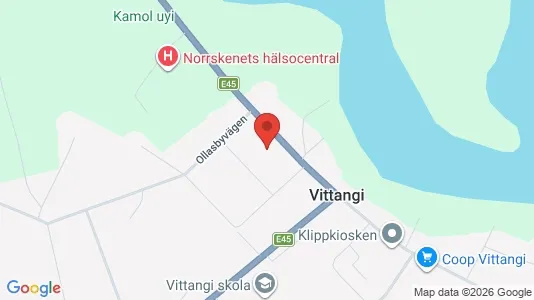 Bostadsfastigheter till försäljning i Kiruna - kort over placeringen