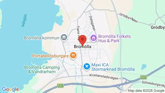 Affärslokaler att hyra i Bromölla - kort over placeringen
