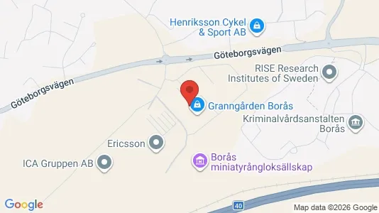 Kontorslokaler att hyra i Borås - kort over placeringen