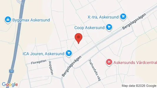 Affärslokaler att hyra i Askersund - kort over placeringen