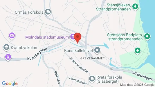 Kontorslokaler att hyra i Mölndal - kort over placeringen