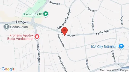 Industrilokaler att hyra i Borås - kort over placeringen