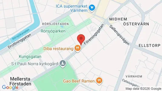 Affärslokaler till försäljning i Malmö Centrum - kort over placeringen