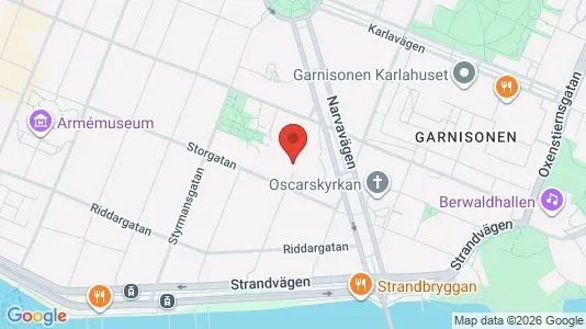 Affärslokaler att hyra i Östermalm - kort over placeringen
