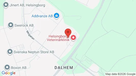 Kontorslokaler att hyra i Helsingborg - kort over placeringen