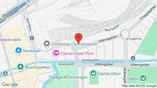 Kontorslokaler att hyra i Göteborg Centrum - kort over placeringen