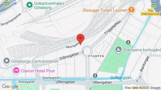 Kontorslokaler att hyra i Göteborg Centrum - kort over placeringen