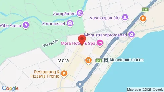 Affärslokaler att hyra i Mora - kort over placeringen