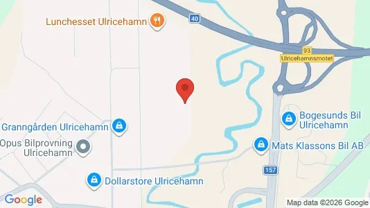 Affärslokaler att hyra i Ulricehamn - kort over placeringen