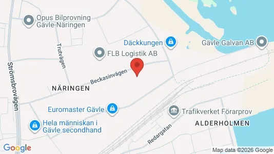 Affärslokaler att hyra i Gävle - kort over placeringen