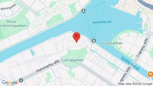Kontorslokaler att hyra i Hammarbyhamnen - kort over placeringen