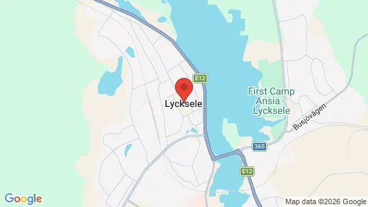 Garage att hyra i Lycksele - kort over placeringen