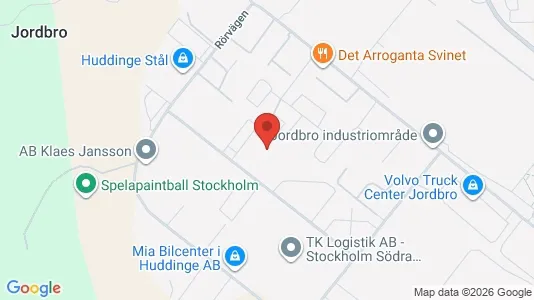 Industrilokaler att hyra i Haninge - kort over placeringen