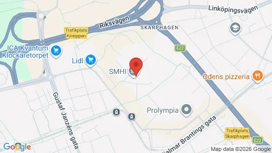 Kontorslokaler att hyra i Norrköping - kort over placeringen