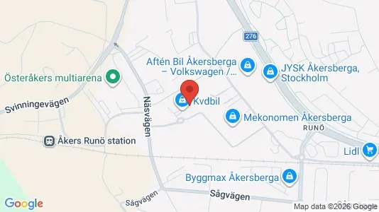 Affärslokaler att hyra i Österåker - kort over placeringen