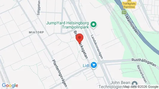 Lagerlokaler att hyra i Helsingborg - kort over placeringen