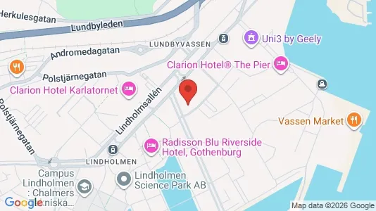 Industrilokaler att hyra i Lundby - kort over placeringen
