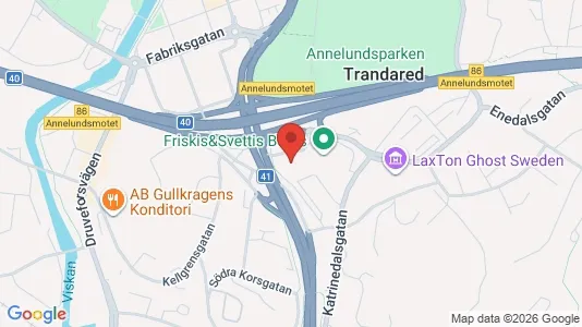 Affärslokaler att hyra i Borås - kort over placeringen