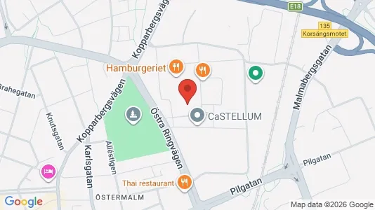 Kontorslokaler att hyra i Västerås - kort over placeringen