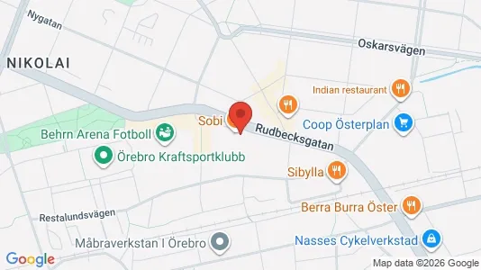 Kontorslokaler att hyra i Örebro - kort over placeringen