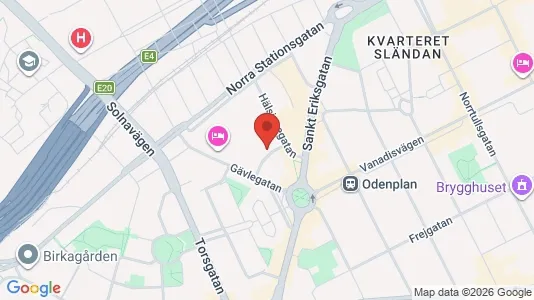 Kontorslokaler att hyra i Vasastan - kort over placeringen