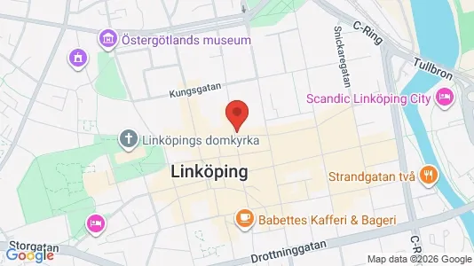 Kontorslokaler att hyra i Linköping - kort over placeringen