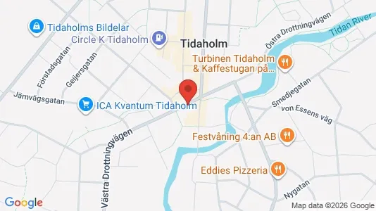 Affärslokaler att hyra i Tidaholm - kort over placeringen