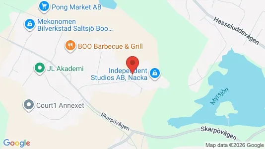 Industrilokaler att hyra i Nacka - kort over placeringen