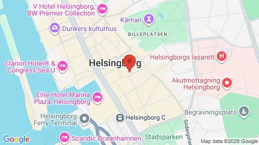 Kontorslokaler att hyra i Helsingborg - kort over placeringen