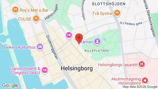 Kontorslokaler att hyra i Helsingborg - kort over placeringen