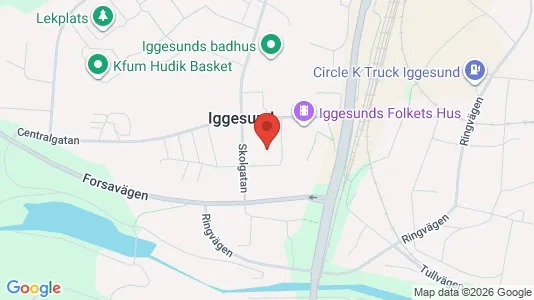 Affärslokaler att hyra i Hudiksvall - kort over placeringen