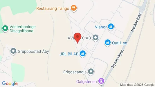 Industrilokaler att hyra i Haninge - kort over placeringen