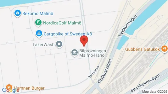 Lagerlokaler att hyra i Malmö Centrum - kort over placeringen